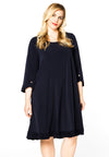 Dress ruffled button sleeve DOLCE - blue