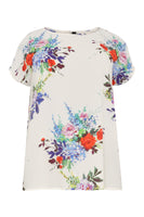 Blouse wide BOUQUET - white - #4