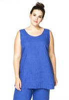 Singlet LINEN - blue - #1