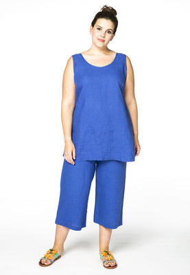 Singlet LINEN - blue - #2