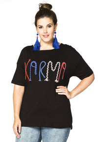 Shirt wide KARMA - black - #1