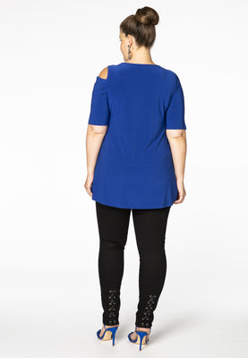 Tunic flare asymmetric DOLCE - blue - #3