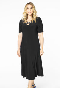 Dress long dropped neck DOLCE - black - #1