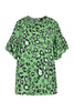 Blouse wide frilled LEOPARD - green  - #4