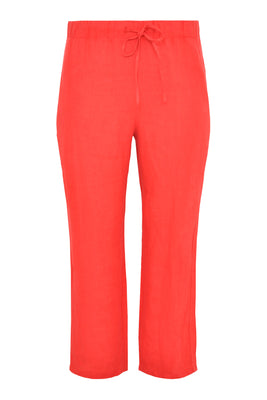 Trousers long LINEN - red  - #4