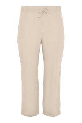 Trousers long LINEN - brown - #4