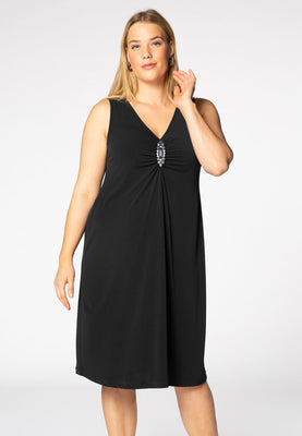 Dress sleeveless stones DOLCE - black  - #1