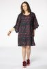 Dress wide sleeves HEART - black  - #2