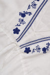 Blouse embroidered LINEN - white - #5