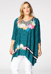 Kaftan LEO FLOWER - blue - #1