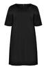 Dress tied back stretch cotton - black  - #4