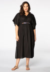Dress embroidered detail LINEN - black - #2