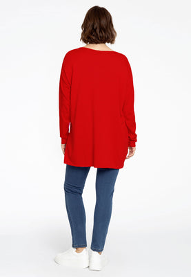 Pullover V basic - red  - #3