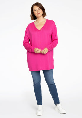 Pullover V basic - pink - #2