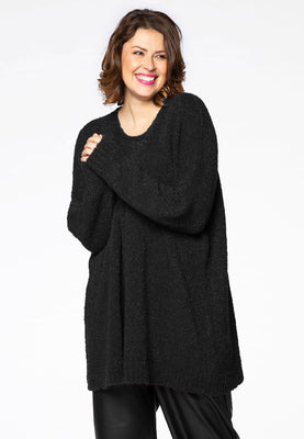 Pullover teddy - black  - #1