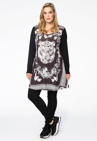 Tunic tiger wide bottom - black - #1