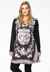 Tunic tiger wide bottom - black - #2