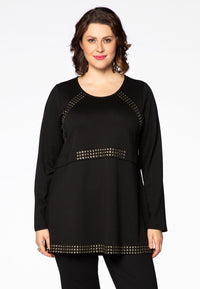 Tunic INTERLOCK flare studs - black - #1