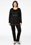 Tunic INTERLOCK flare studs - black