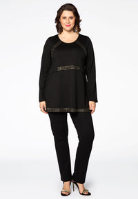 Tunic INTERLOCK flare studs - black - #2