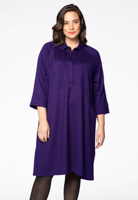 Dress INTERLOCK collar - purple - #1