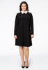 Dress DOLCE wide bot collar - black  - #2