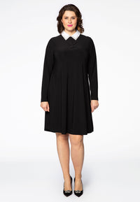 Dress DOLCE wide bot collar - black - #2