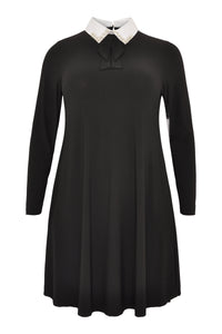 Dress DOLCE wide bot collar - black - #4