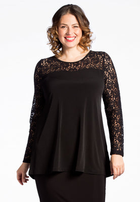 Tunic DOLCE flare lace - black  - #1