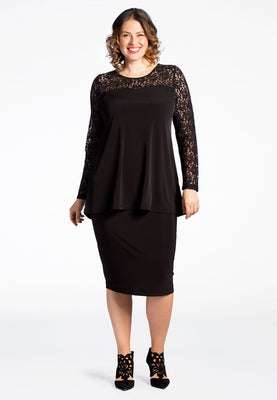 Tunic DOLCE flare lace - black  - #2