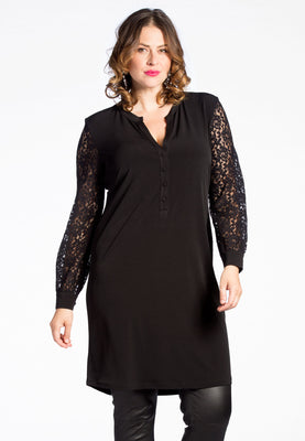 Tunic DOLCE lace sleeves - black  - #1