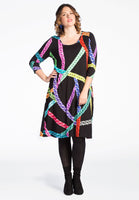 Dress NEON CHAINS A-line - black  - #2