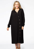 Dress buttoned VISCOSE - black - #1