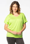 Top double v-neck - green 