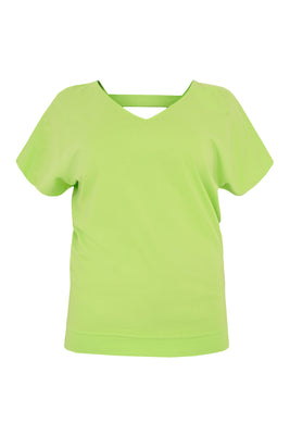 Top double v-neck - green  - #4