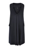 Dress deep v-neck INTERLOCK - blue - #4