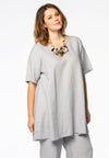 Tunic wide bottom LINEN - grey 