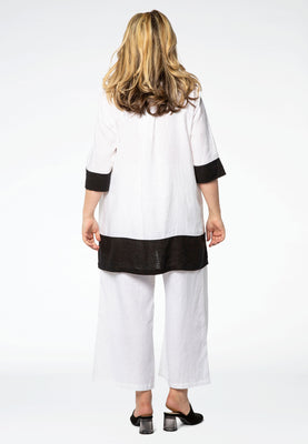 Tunic colourblock LINEN - black  - #3