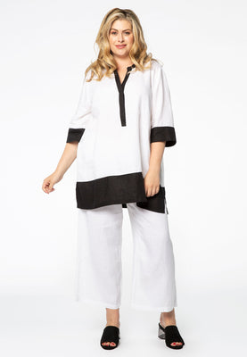 Tunic colourblock LINEN - black  - #2