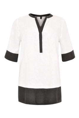 Tunic colourblock LINEN - black  - #4