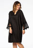 Dress lace cuffs LINEN - black 