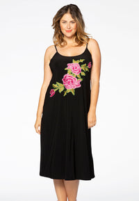 Dress spaghetti rose DOLCE - black - #1