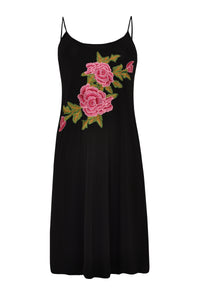 Dress spaghetti rose DOLCE - black - #4