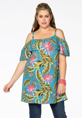 Tunic off shoulder HAWAII - multi - #1