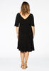 Dress double v-neck DOLCE - black  - #3