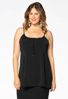 Singlet flare spaghetti DOLCE - black  - #1