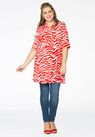 Tunic wide bottom ZEBRA - red  - #2