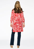 Tunic grandad collar ZEBRA - red  - #3