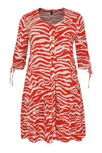 Dress frill ZEBRA - red - #4