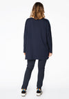 Shirt wide LEAVES - blue - #3